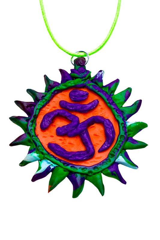 Om Shakti Pendant (Purple)