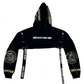 Tech Distressed Cropped Hoodie