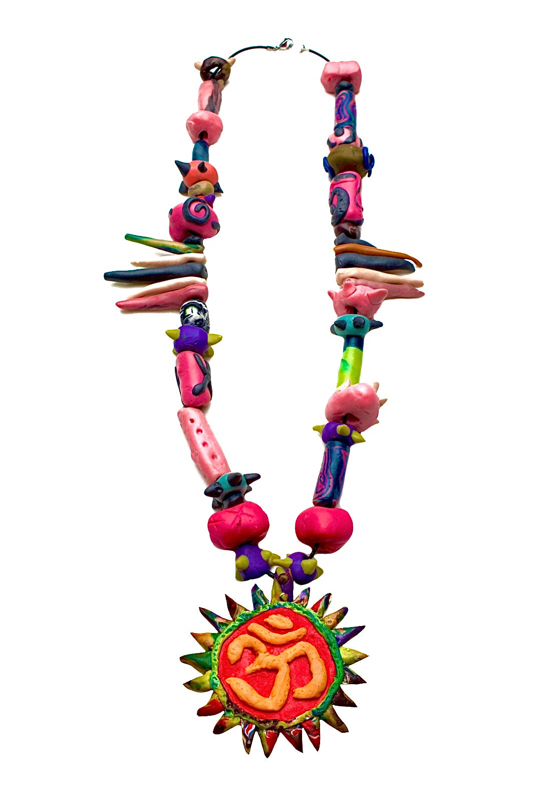 Om Shakti Necklace (Orange)