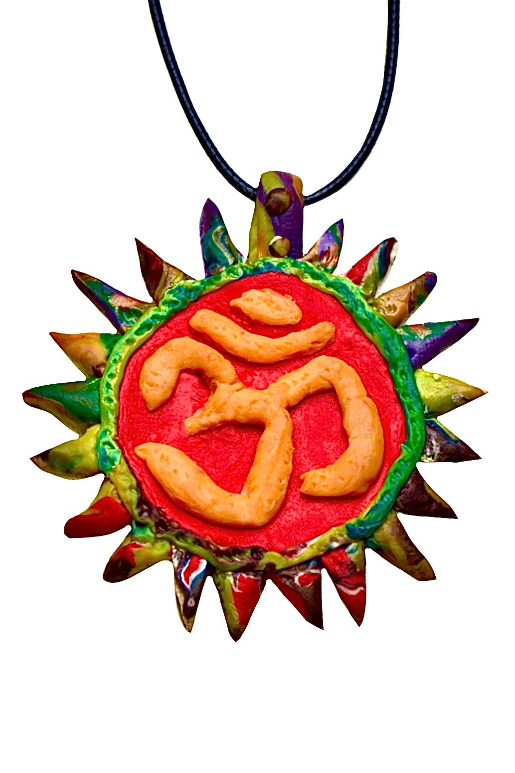 Om Shakti Pendant (Orange)
