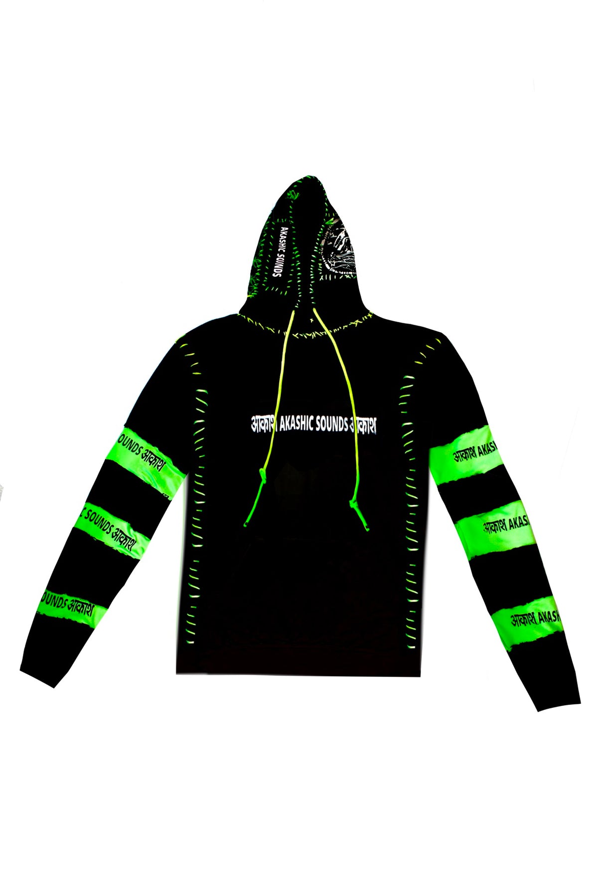 Distressed Striped Hoodie