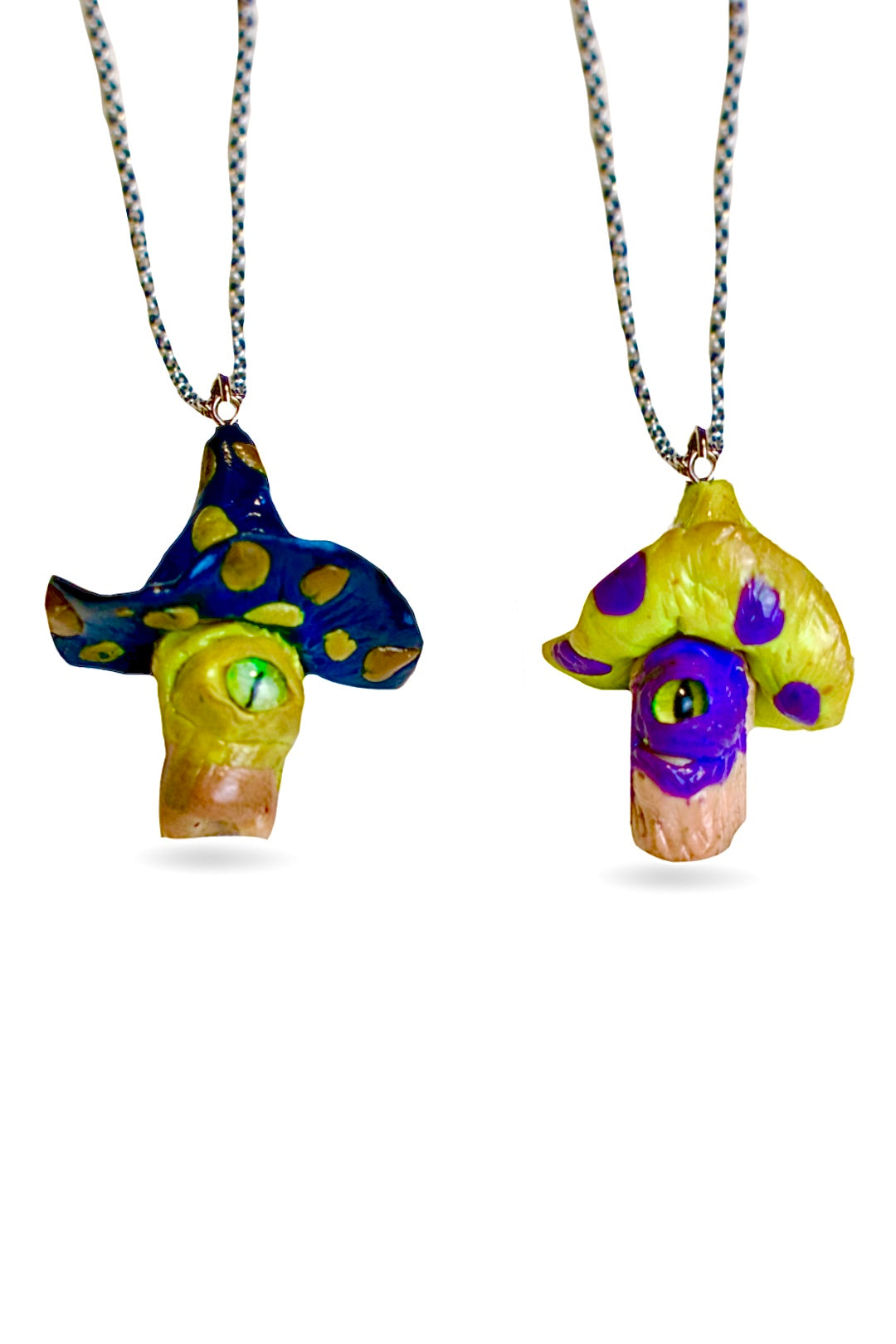 Yellow Cap Mushroom Necklace