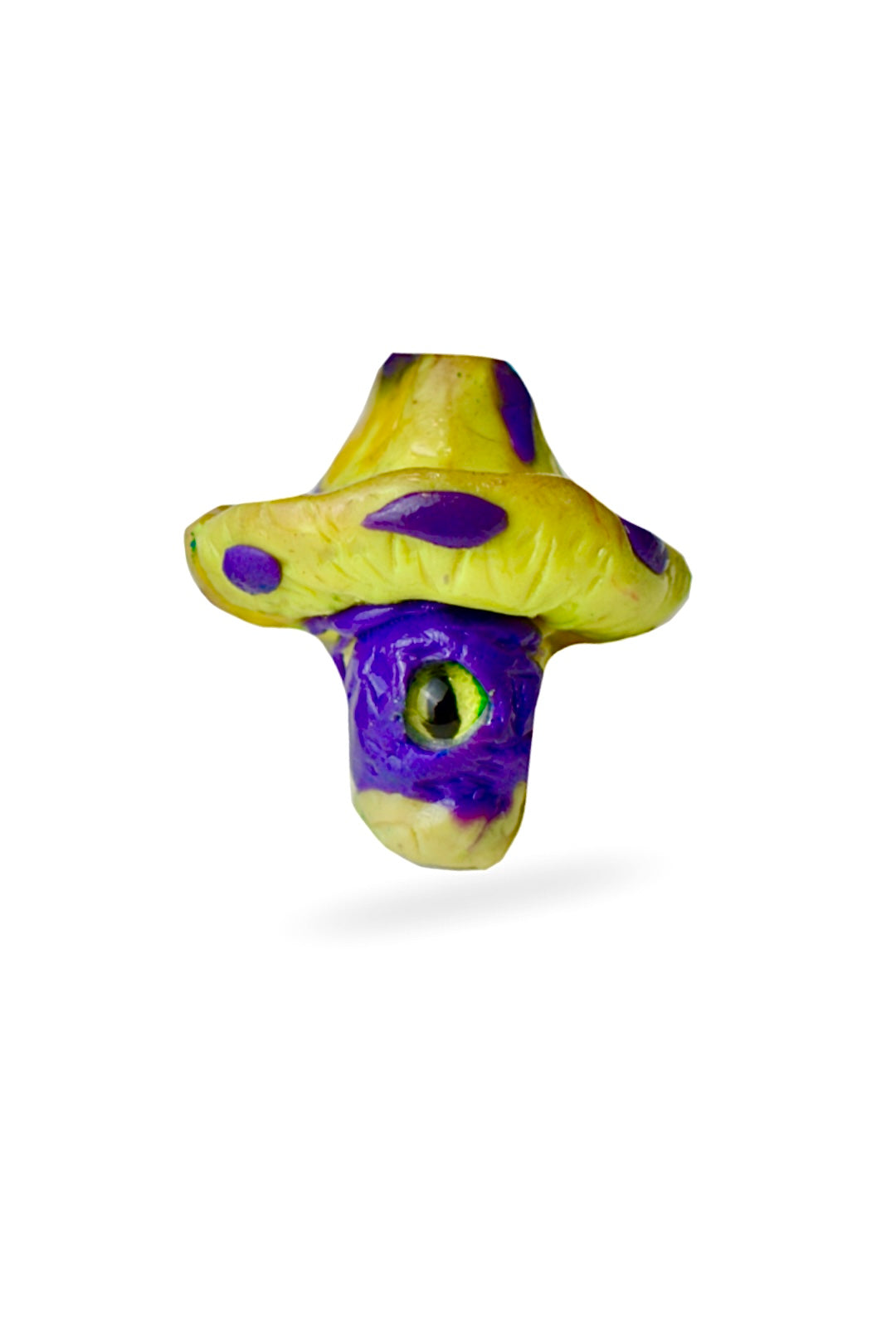 Yellow Cap Mushroom Bead
